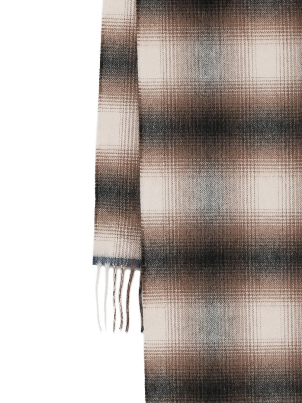 Begg x Co plaid fringed scarf - Bruin