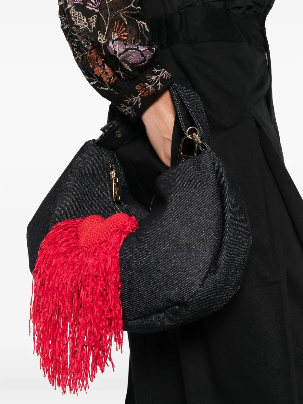 La milanesa Valentina shopper met hartkwastje - Blauw