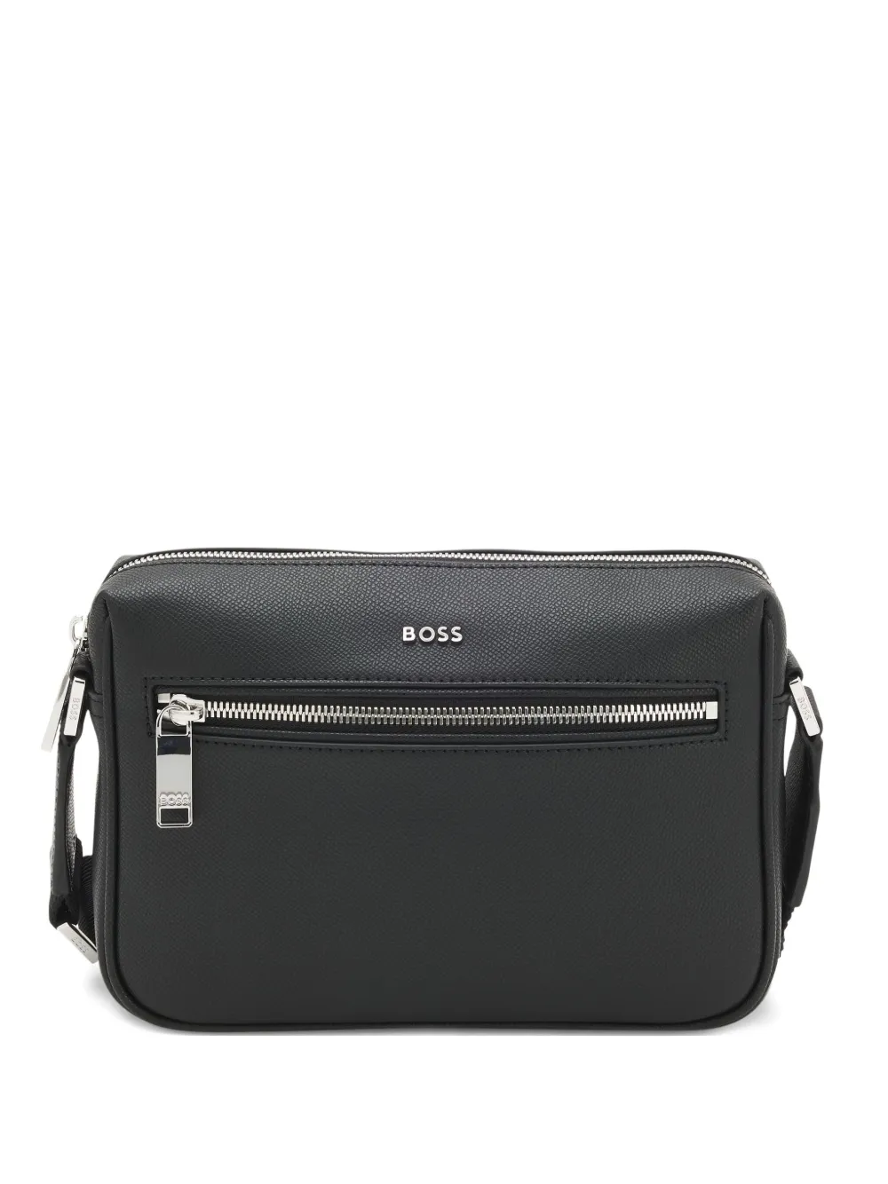 BOSS Borsa a spalla con placca logo - Nero