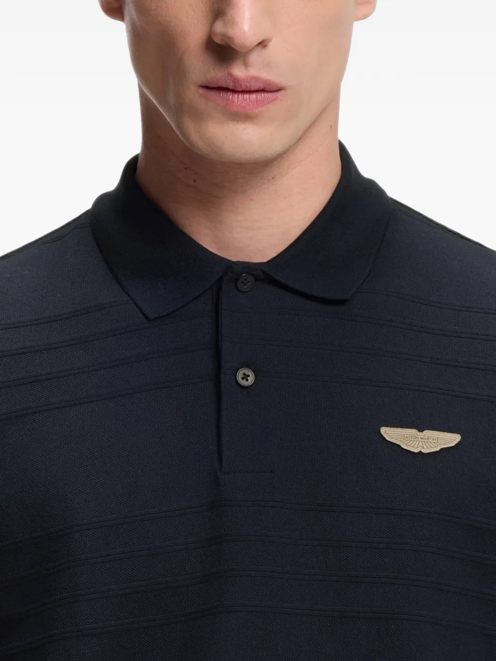 BOSS x Aston Martin poloshirt van katoenen jacquard Blauw
