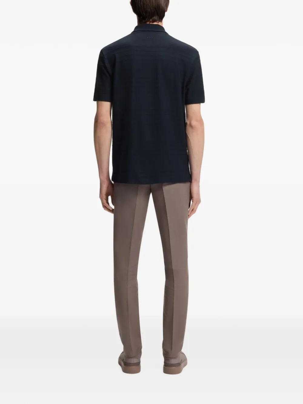 BOSS x Aston Martin poloshirt van katoenen jacquard Blauw