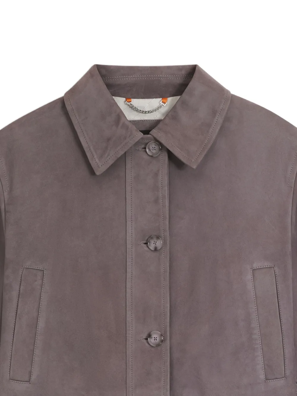  Boss Buttoned Goat Skin Jacket - Grey 