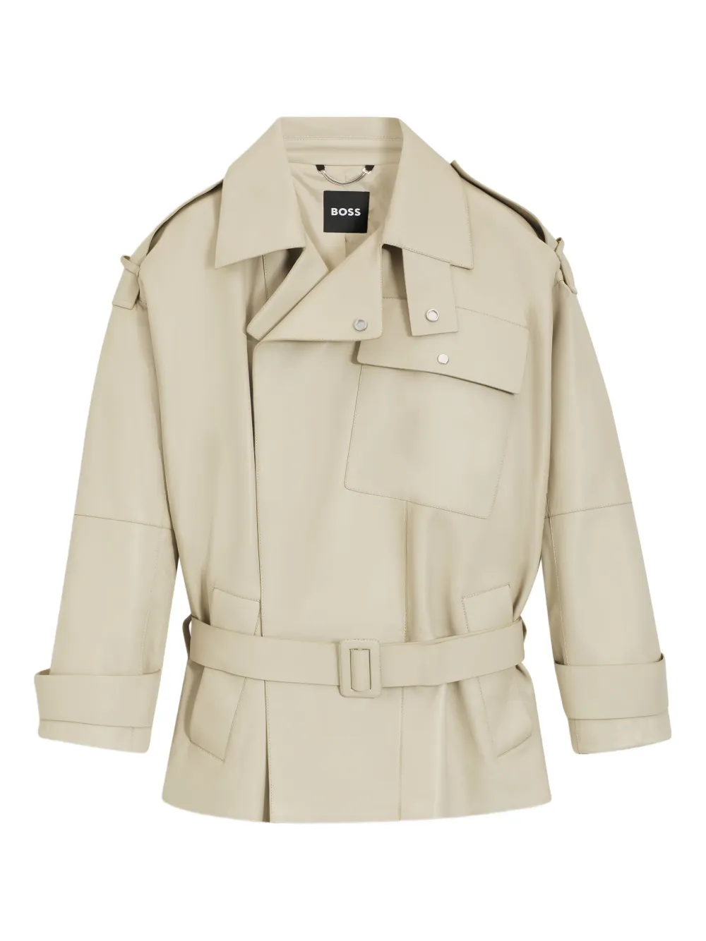 BOSS Jacke mit Gürtel - Nude