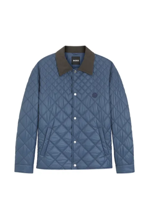 BOSS water-repellent jacket with mixed quilting