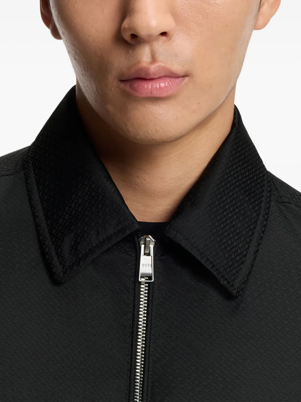 BOSS Waterafstotend jack met monogram Zwart
