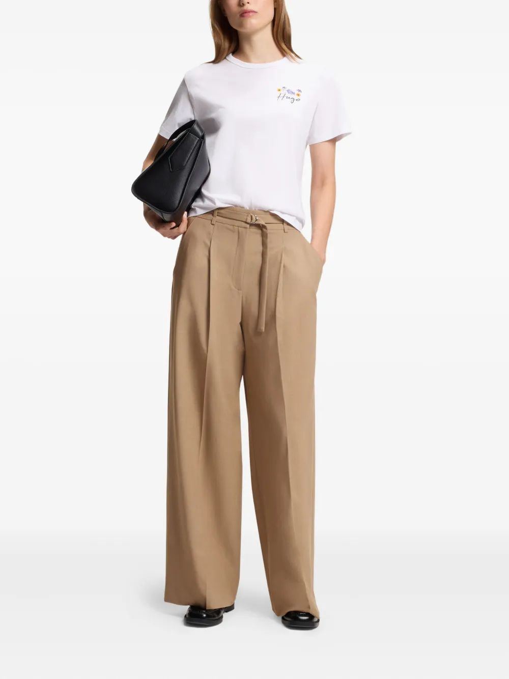 Belted-Fastening Trousers