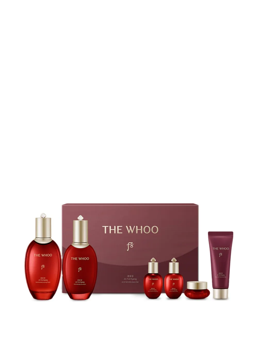 The Whoo Jin Yul Hyang Anti-wrinkle Set (set Of Six) In Red