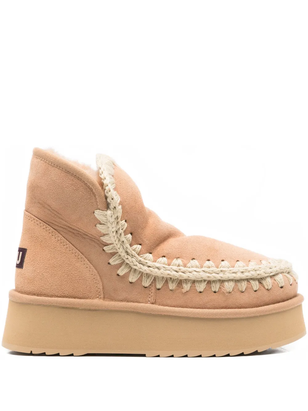 Mou 50mm Mini Eskimo Boots In Neutral