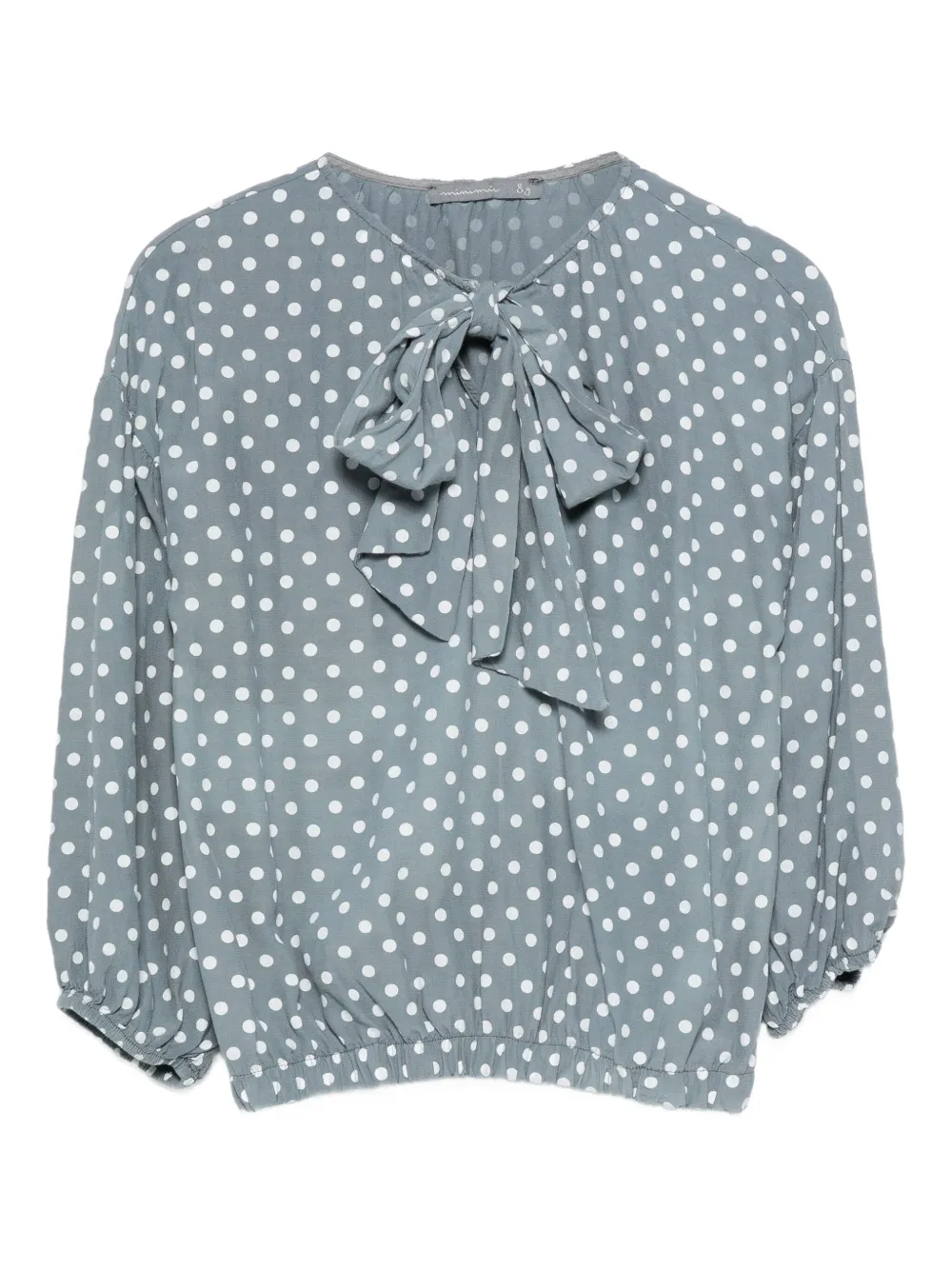 minimù blouse à col noué à pois | gris | Image 1