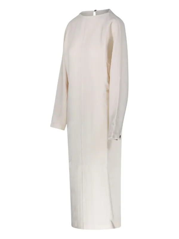Studio Nicholson Buttoned Midi Dress in Neutrals
