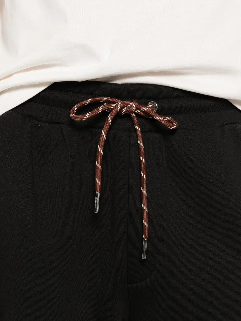 drawstring side stripe shorts