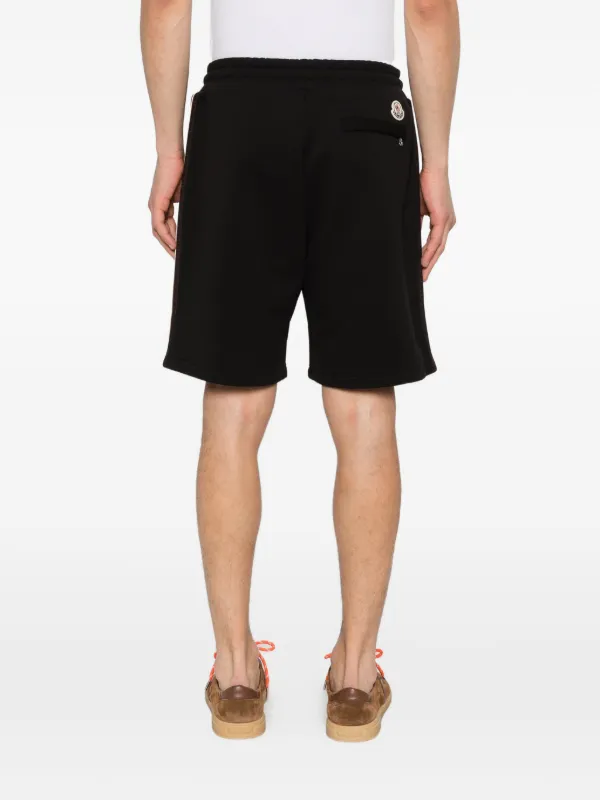 Moncler Drawstring Side Stripe Shorts | Black | FARFETCH GE