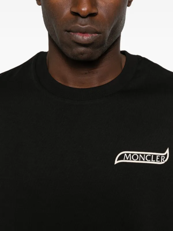 Moncler SS logo-detail T-shirt | Black | FARFETCH ID