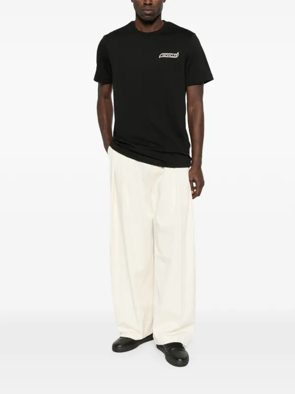 Moncler SS logo-detail T-shirt | Black | FARFETCH ID