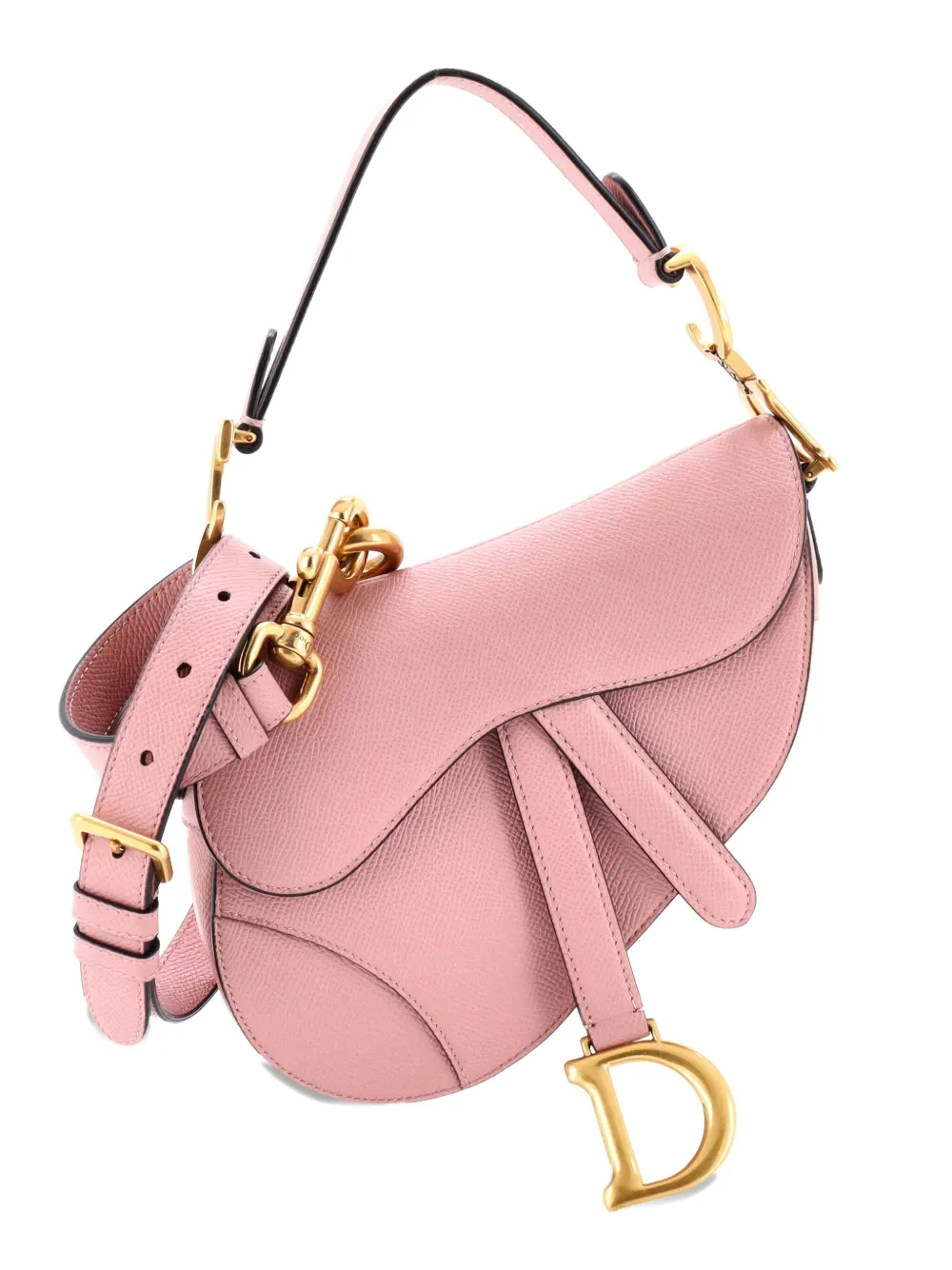Christian Dior Pre-Owned Saddle Handbag with Strap Leather Mini shoulder bag - Pink