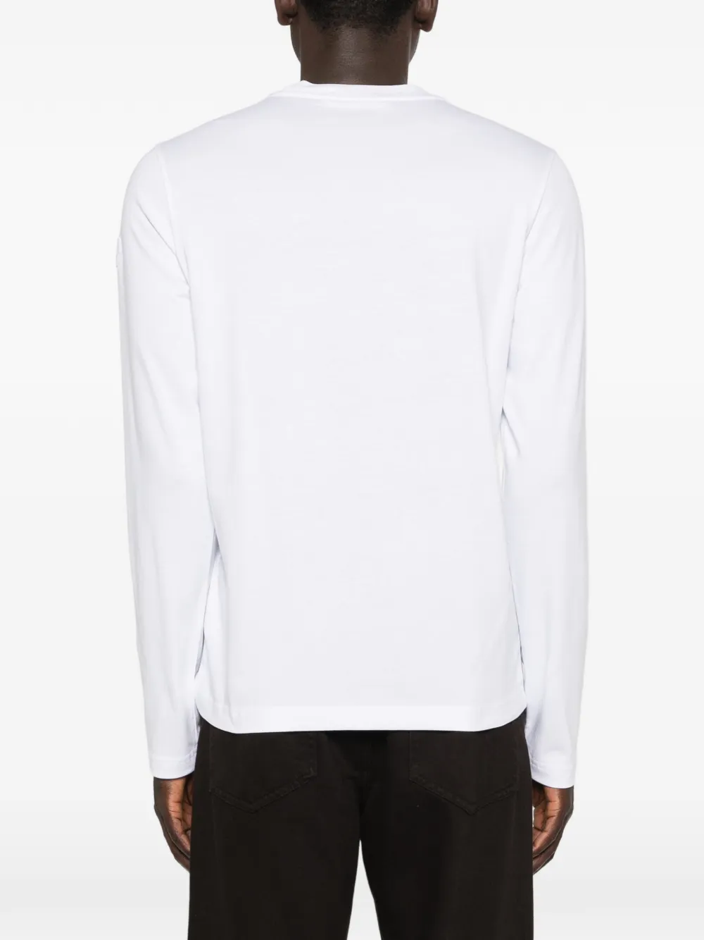Moncler T-shirt met print en lange mouwen Wit