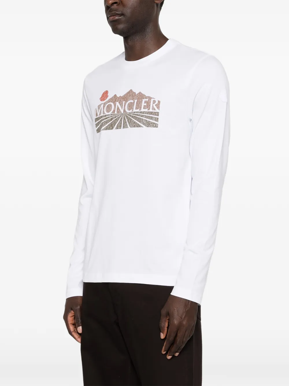 MONCLER Tシャツ ホワイト グラフィック Moncler グラフィック ロングTシャツ | ホワイト | FARFETCH JP