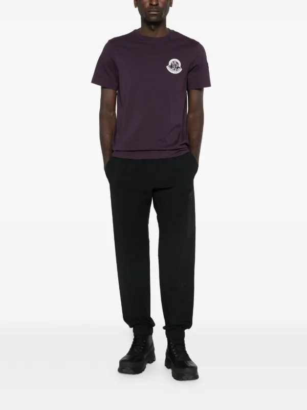Moncler Camiseta Com Patch De Logo | Roxo | FARFETCH BR