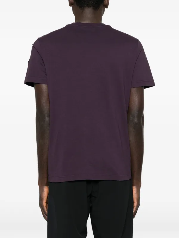 Moncler Camiseta Com Patch De Logo | Roxo | FARFETCH BR