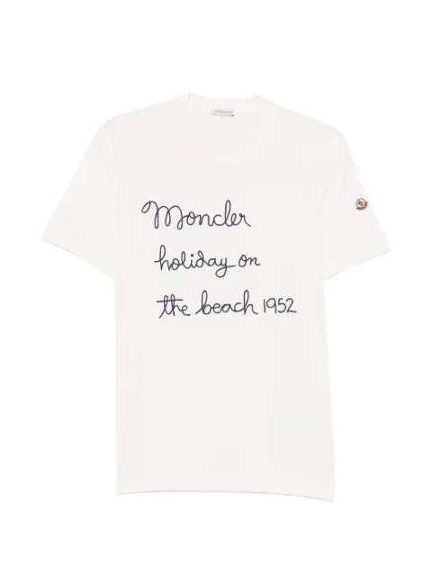 Moncler logo-embroidered T-shirt
