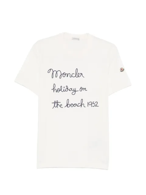 Moncler logo-embroidered T-shirt