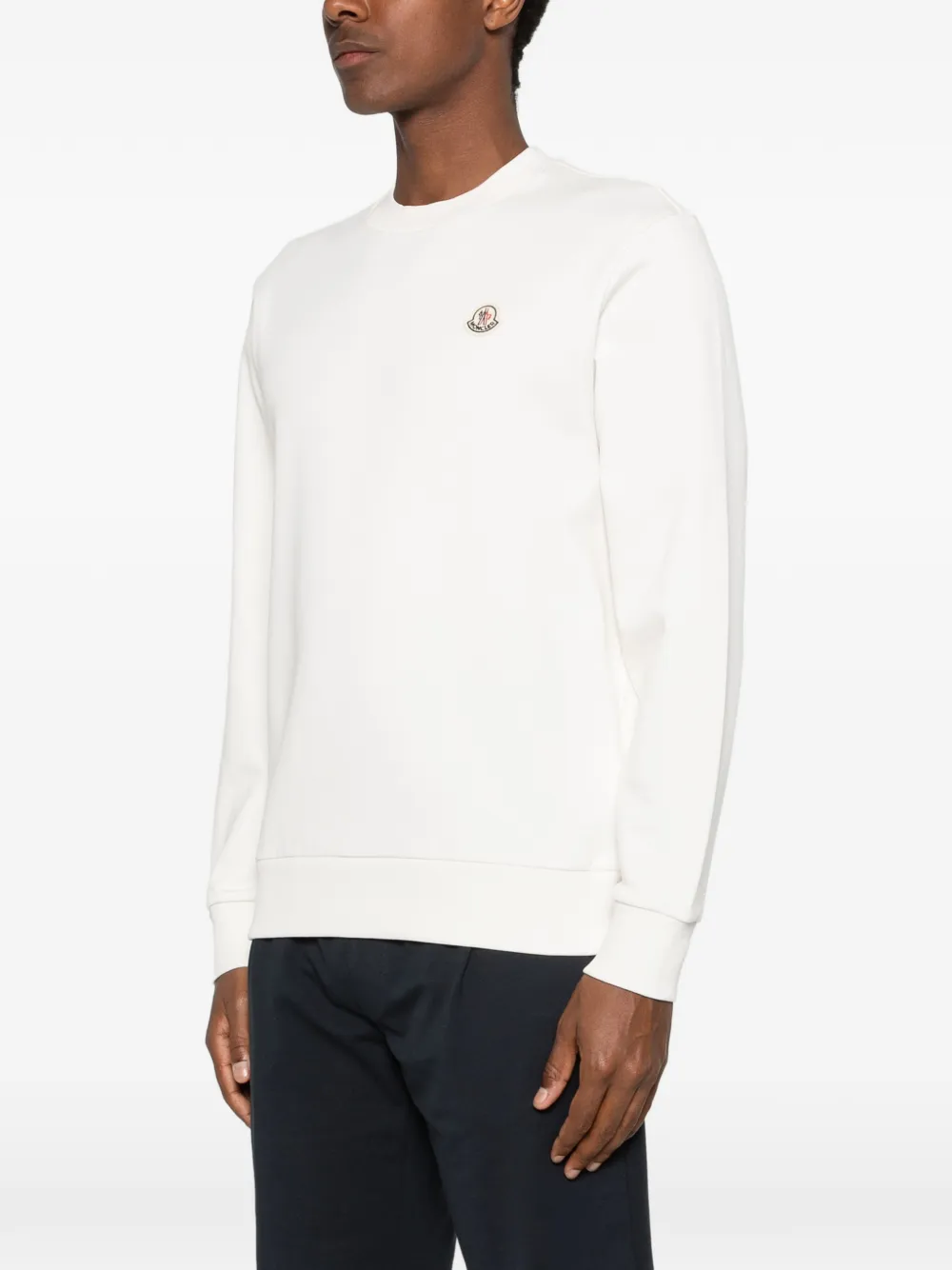 Moncler Sweater met logopatch Beige