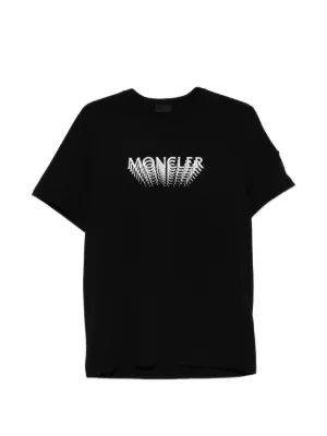 Moncler logo-print T-shirt | Black | FARFETCH