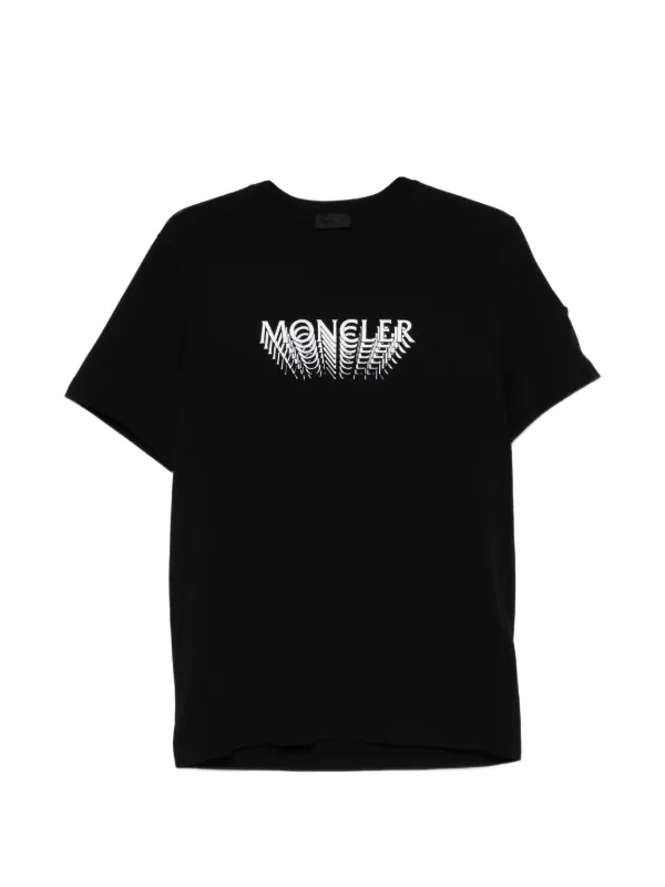 モンクレール　ビックロゴTシャツ　ブラック　サイズM Moncler ロゴ Tシャツ | ブラック | FARFETCH JP