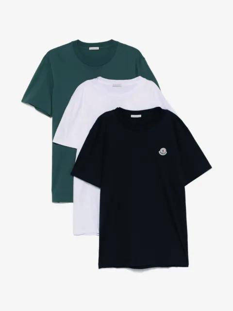 Moncler pack de tres playeras con parche del logo