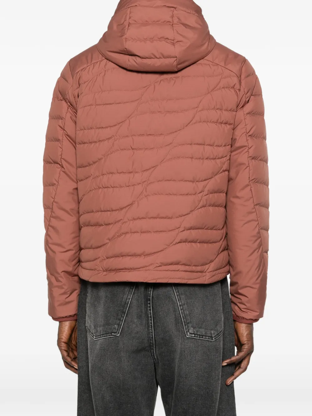 Moncler Chitu gewatteerd jack met capuchon Bruin