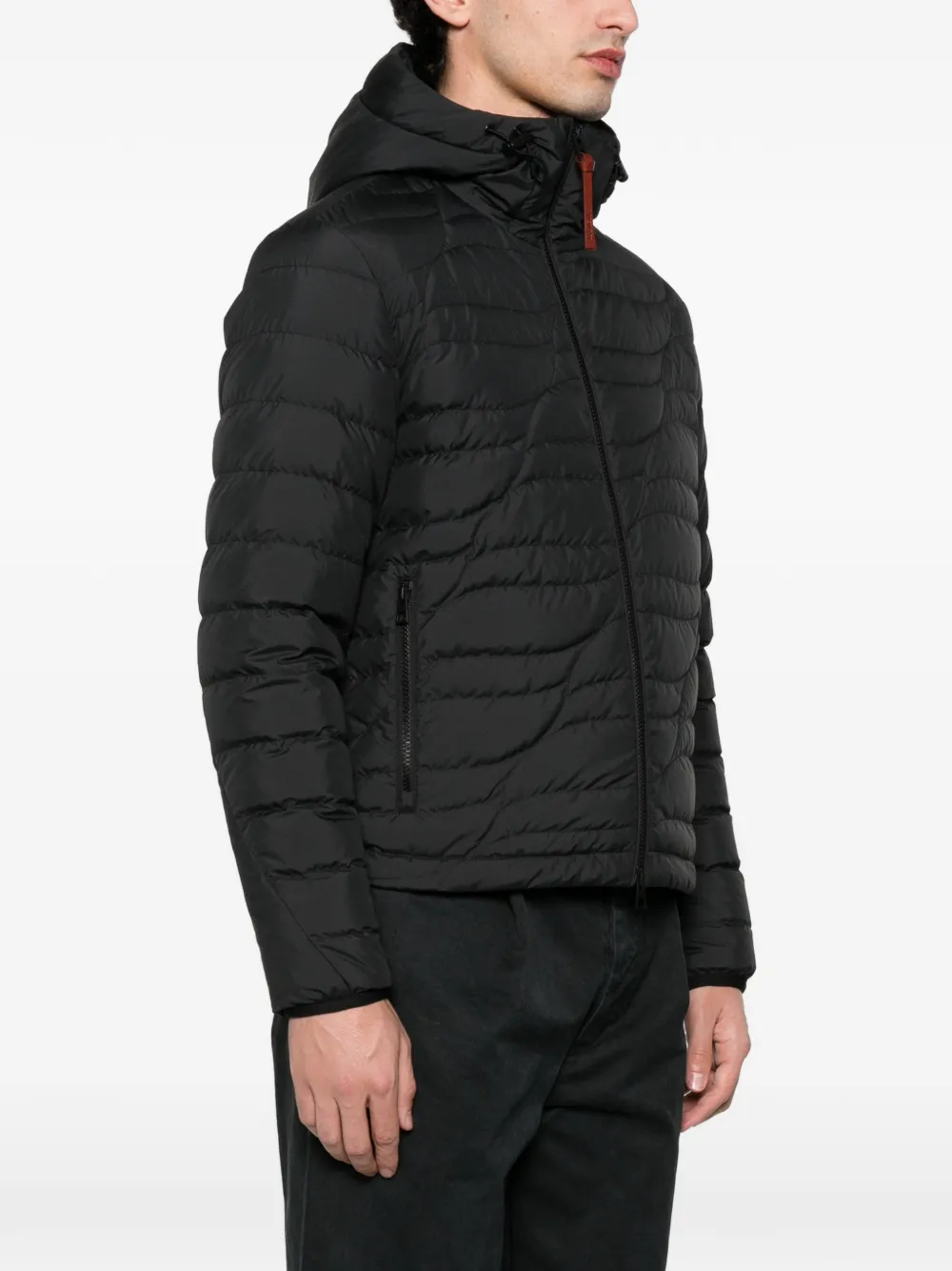 Moncler Chitu jack met logopatch Zwart