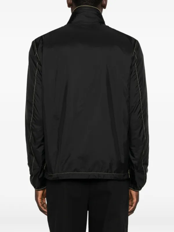 Moncler Jaqueta Com Zíper e Patch De Logo | Preto | FARFETCH BR