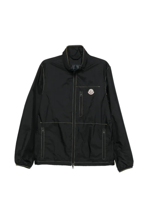 Moncler ロゴパッチ ジップジャケット | ブラック | FARFETCH JP