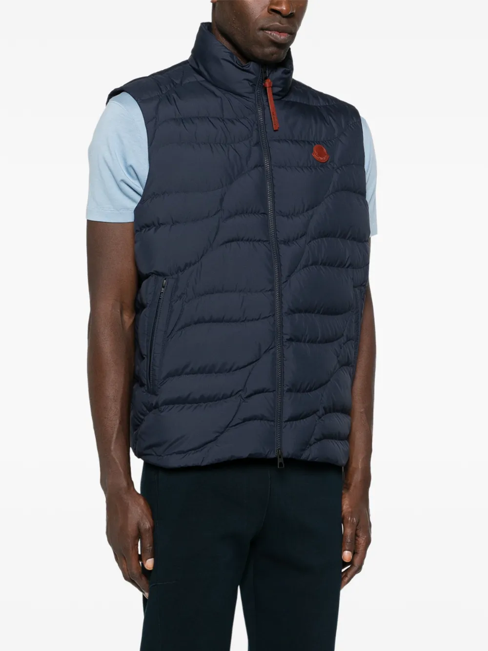 Moncler Wuzhui gewatteerde bodywarmer Blauw