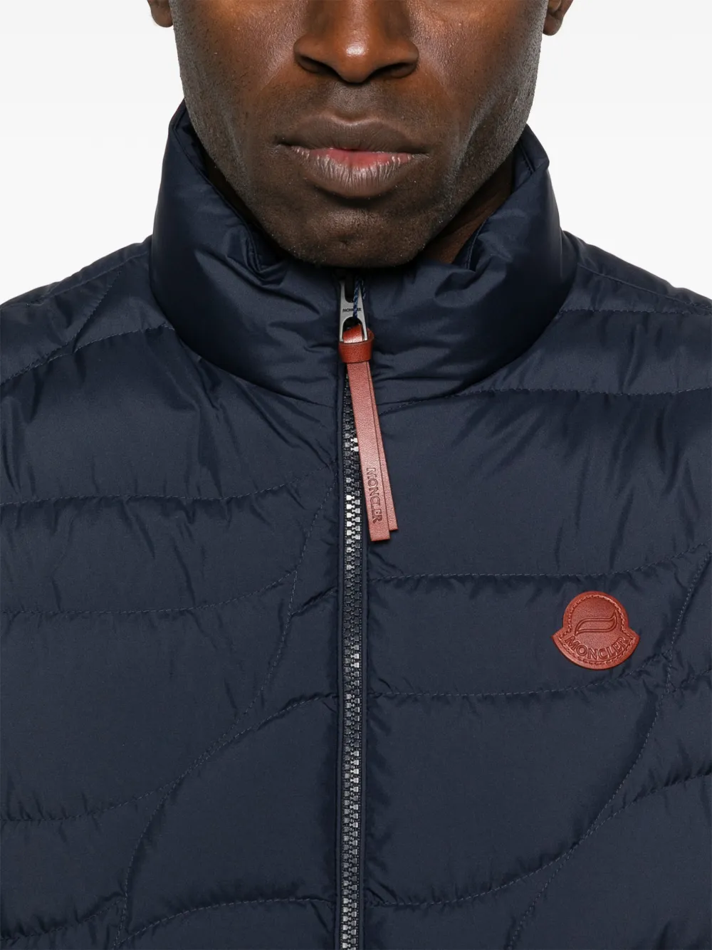 Moncler Wuzhui gewatteerde bodywarmer Blauw