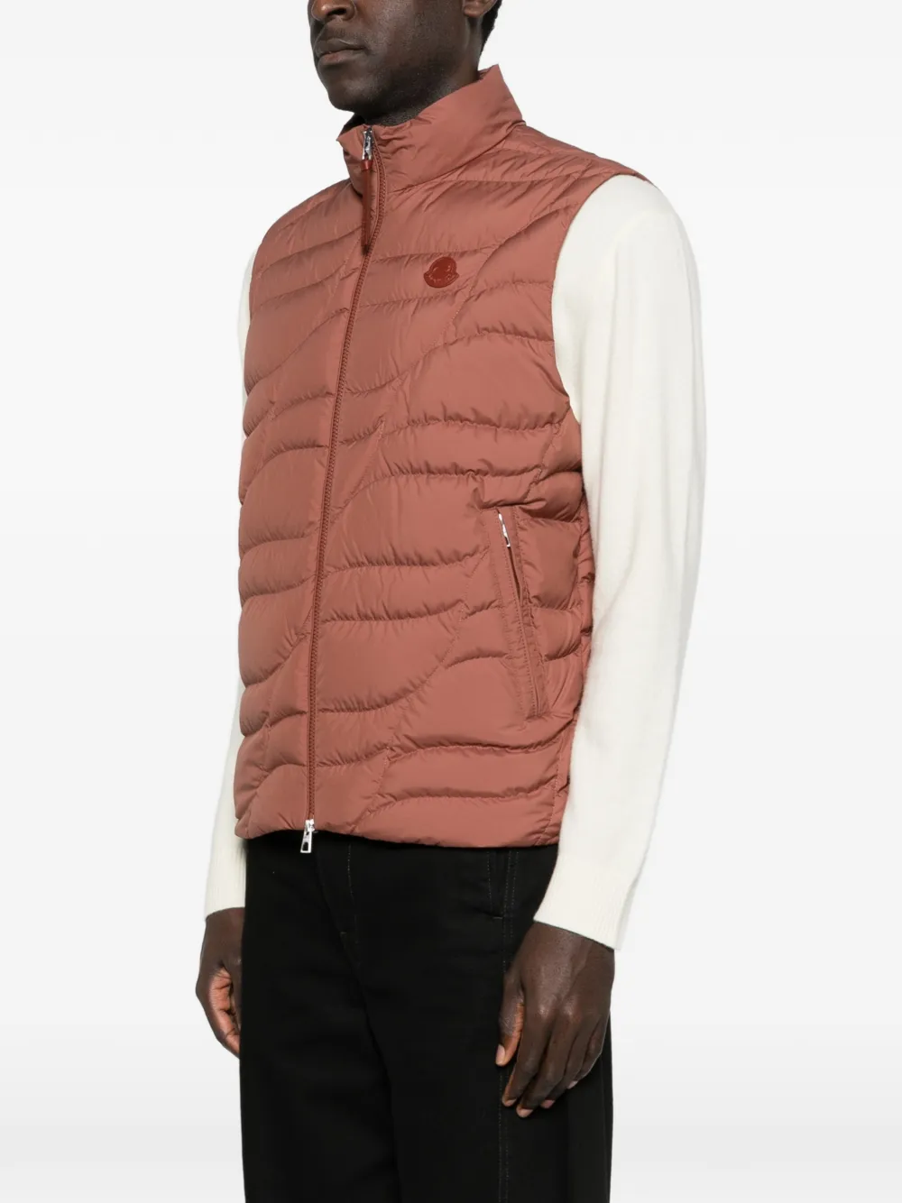 Moncler Bodywarmer met rits Bruin