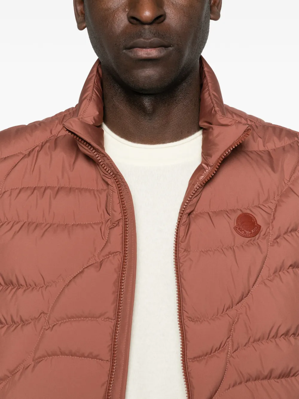 Moncler Bodywarmer met rits Bruin