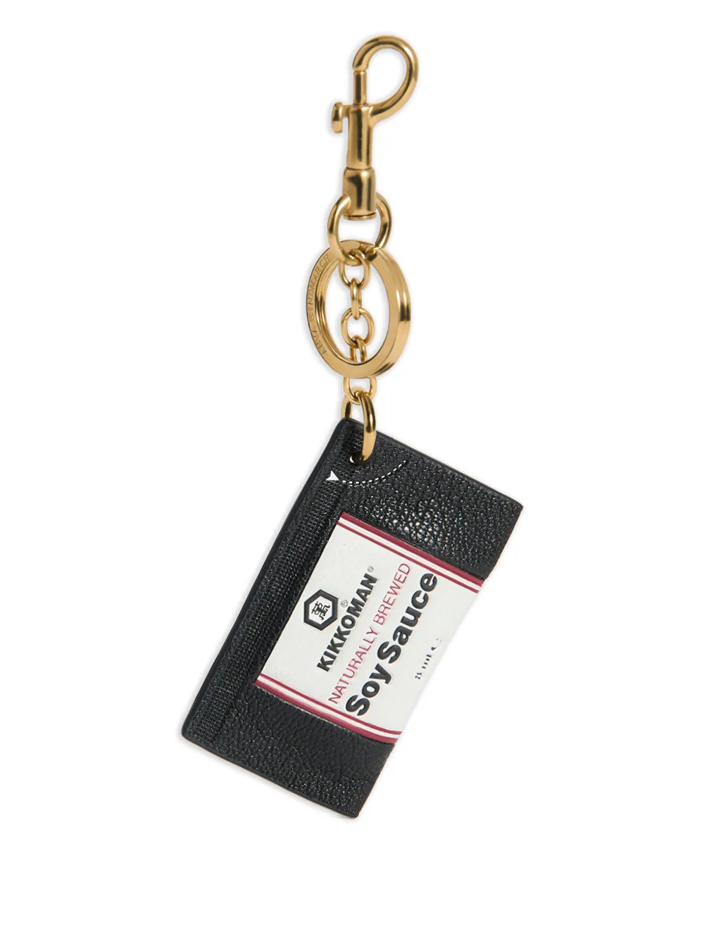 Anya Hindmarch Kikkoman leather keychain - Schwarz
