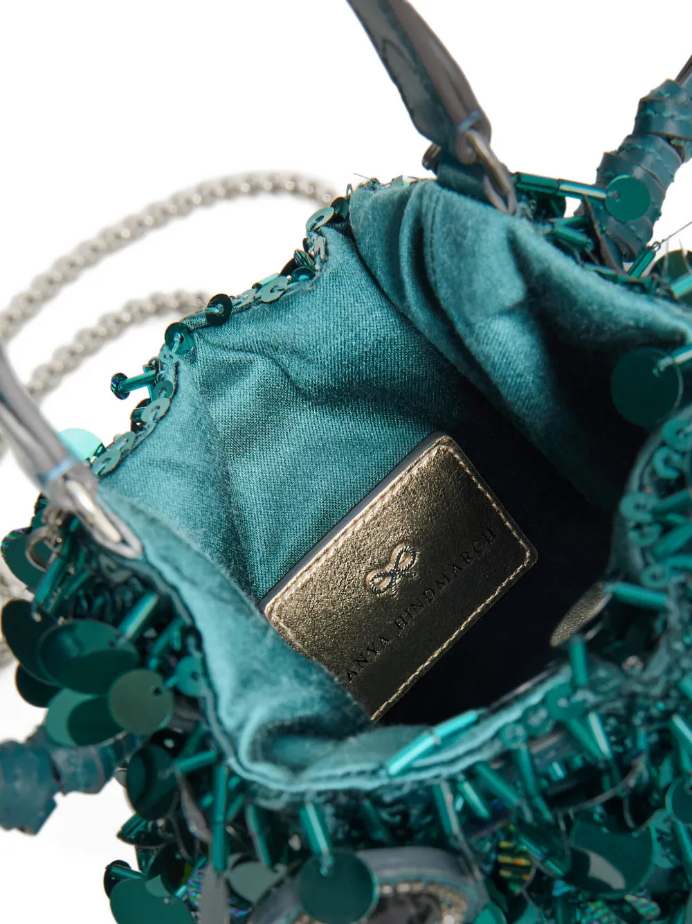 Anya Hindmarch Shopper met pailletten Groen