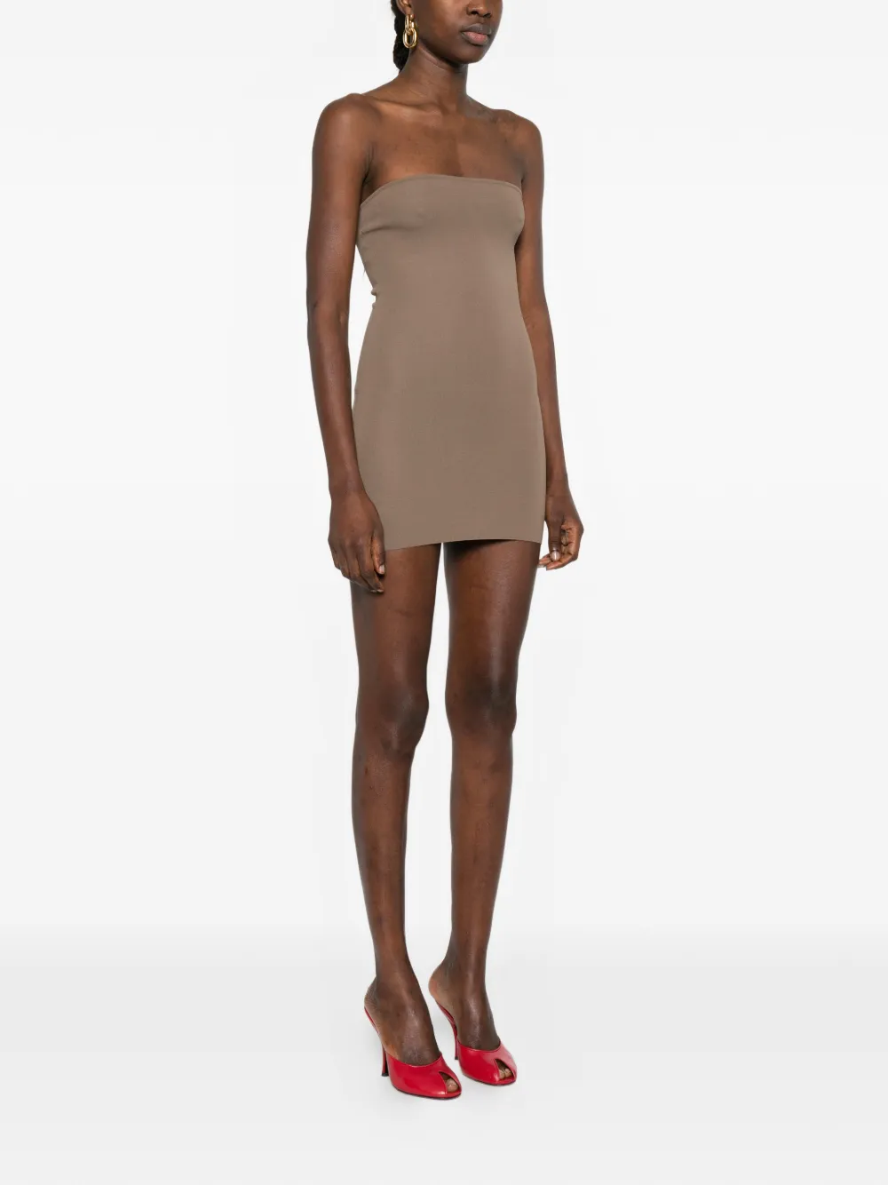  Entire Studios Bandeau Mini Dress - Brown 
