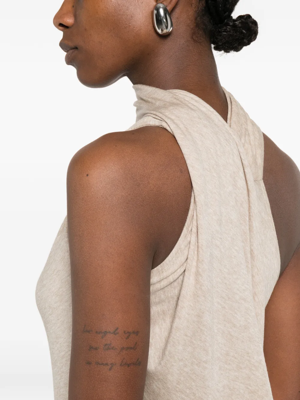 ENTIRE STUDIOS Mouwloze maxi-jurk Beige