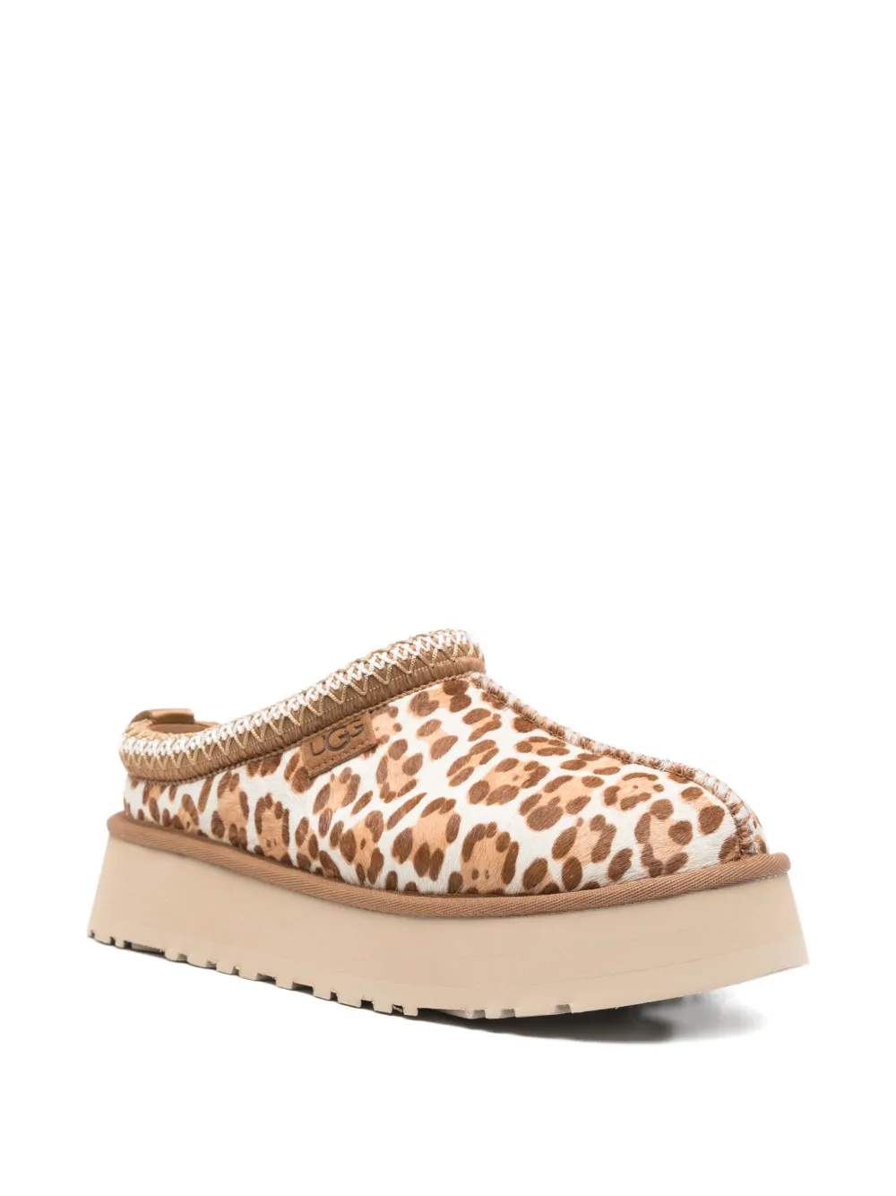 UGG Slippers met luipaardprint Beige