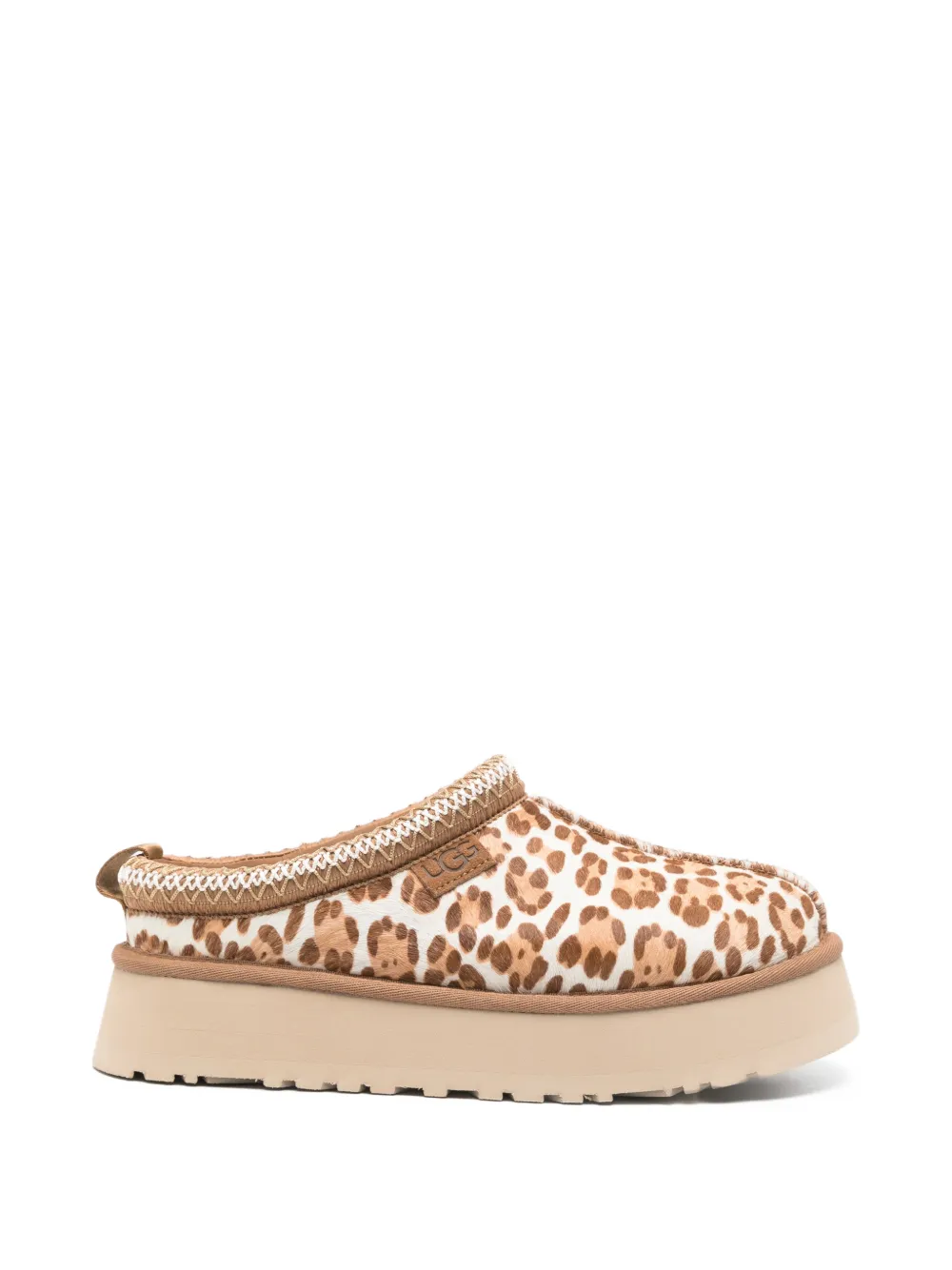 UGG Slippers met luipaardprint Beige