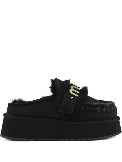 Mou logo-detail platform mules