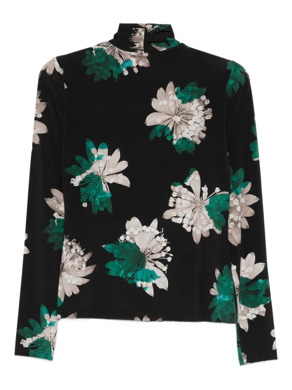 Christian Wijnants Tugal Floral Top In Black