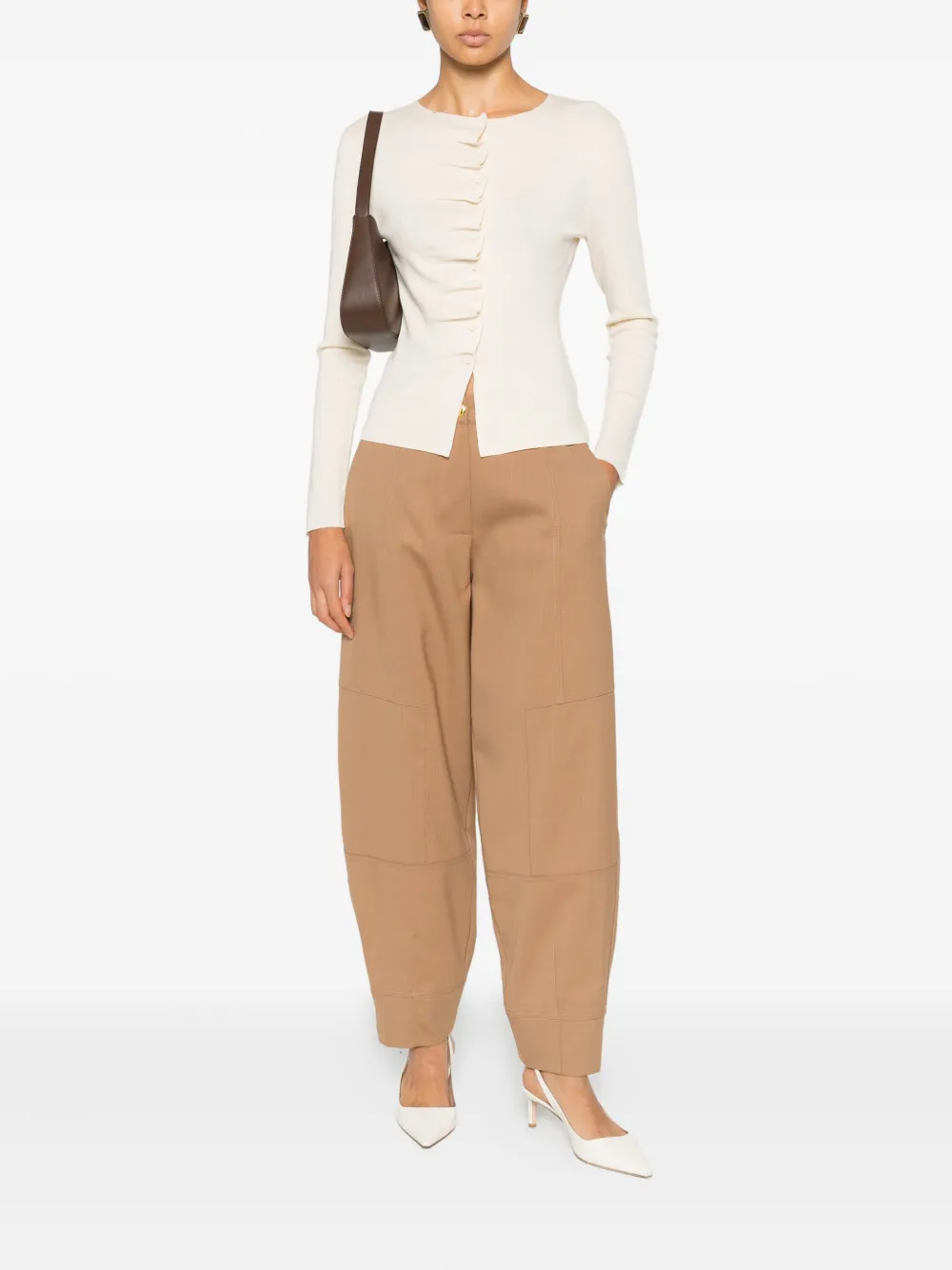 Suncoo Gamira Button-up Cardigan In Neutral