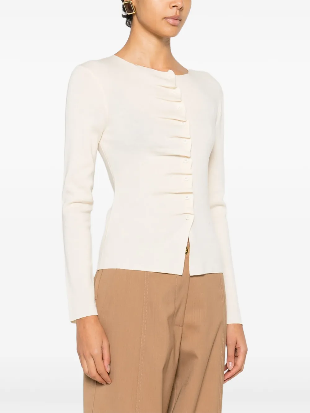 Suncoo Gamira Button-up Cardigan In Neutral