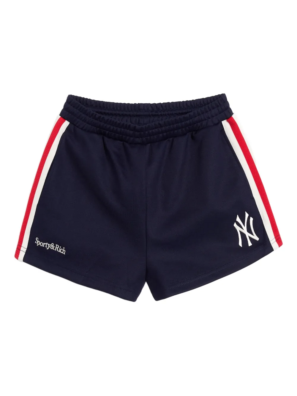 Sporty & Rich stripe logo shorts - Blu