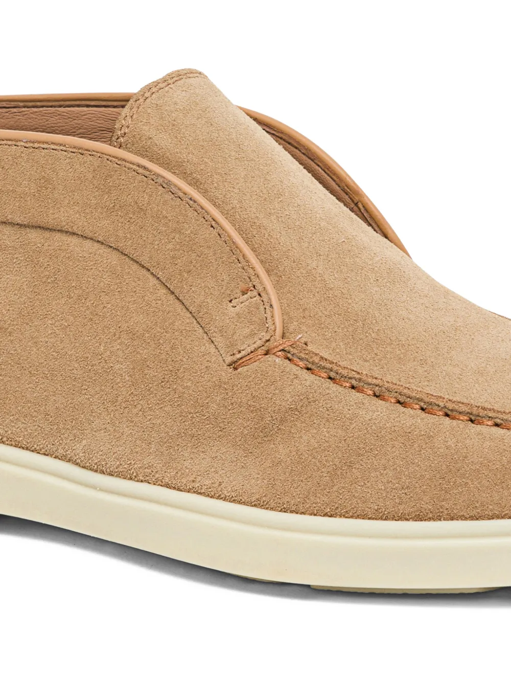 Santoni Suede Ankle Boot In Brown