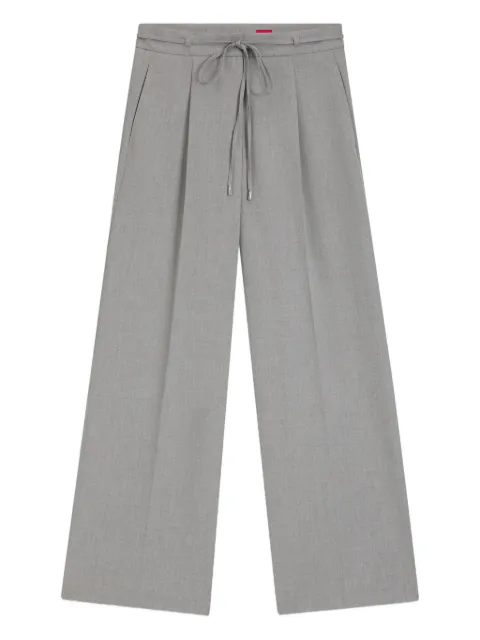 HUGO drawstring-fastening pleated trousers